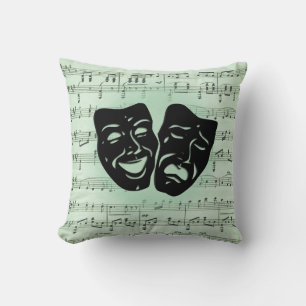 Almofada Máscaras Gregas de Música Verde e Teatro