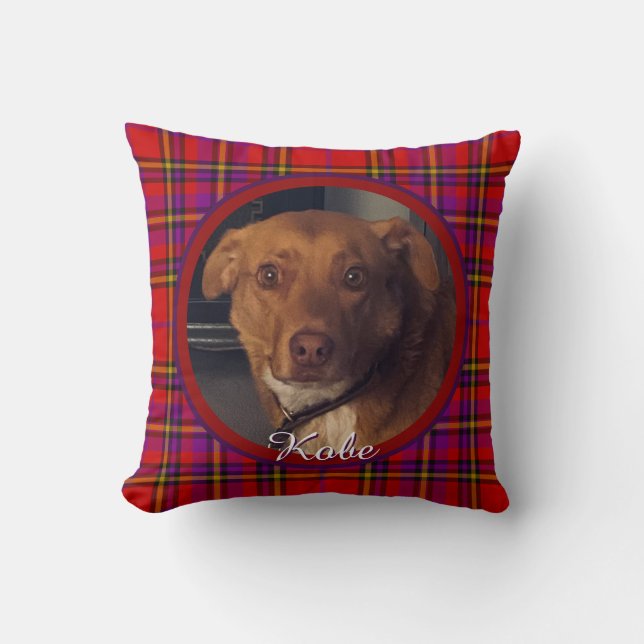 Almofada Mascote Xadrez Monogramado (Frente)