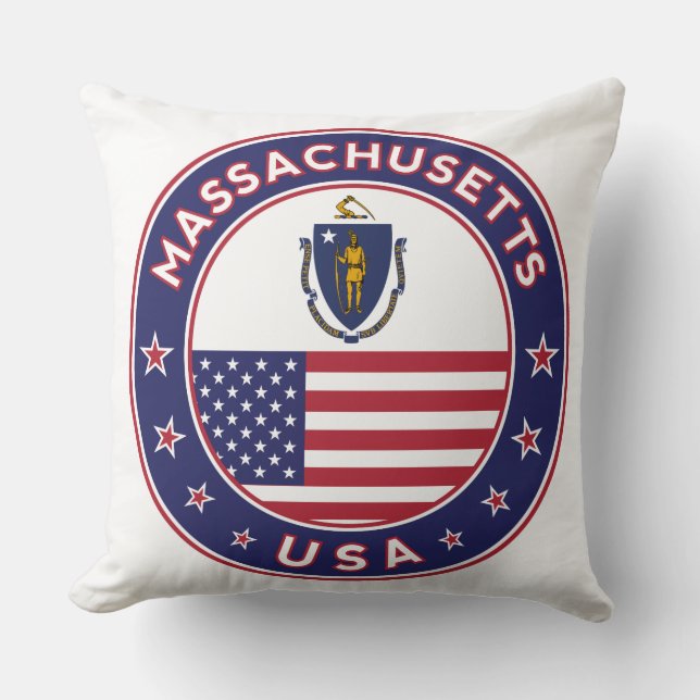 Almofada Massachusetts, adesivo de Massachusetts, capa de t (Frente)