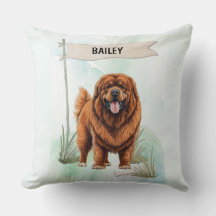 Mastim Tibetano Aquarela Cachorro Personalizado