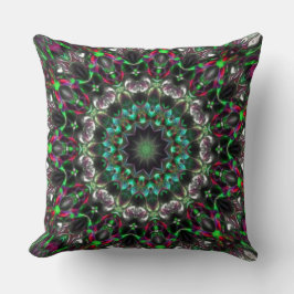 Almofada Matiz brilhante no escuro no caleidoscópio estilo 