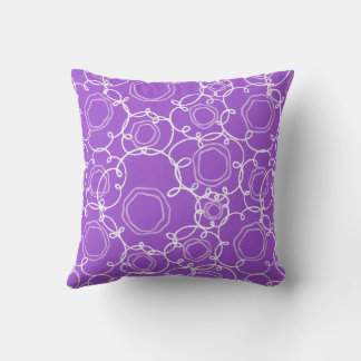 Almofada Matriz Floral Abstrata (Roxo) Arte Refinada