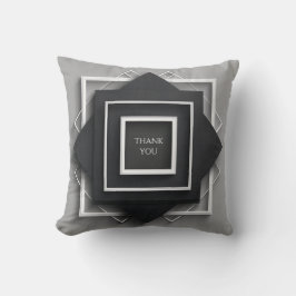 Almofada Matte Black & White Frame Moderno Casamento Elegan