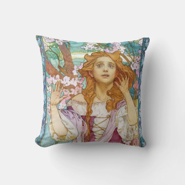 Almofada Maud Adams como Joan of Arc, Mucha (Frente)