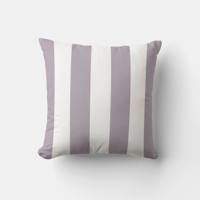 Almofada Mauve e White Striped (Frente)