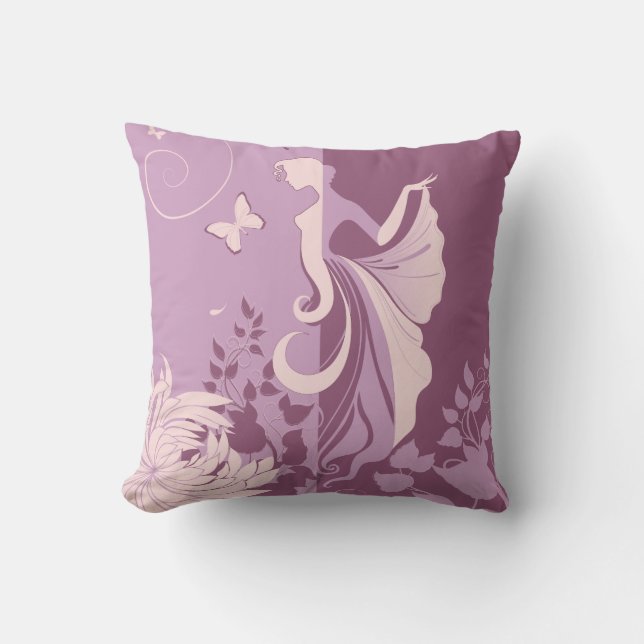 Almofada Mauve Girl e seu Travesseiro MoJo Americano Borbol (Frente)