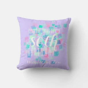 Almofada Mauve Pastel Colors 80 Birthday Travesseiro 2