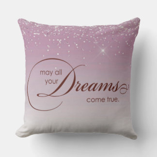 Almofada May All Your Dreams Come True Light Puple Glitter