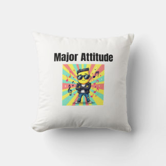 Almofada Mayor Attitude - Cool Confident Kid Cartoon with S