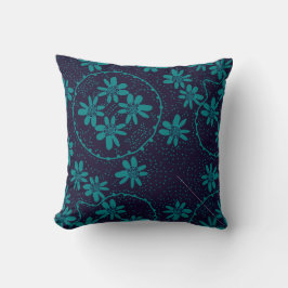 Almofada Maz Floral Bolhas de Bolinhas Teal