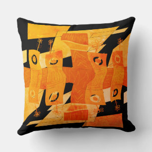 Almofada Maz Noughts & Wavy Squares Check Abstrato 1 1974
