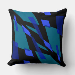 Almofada Mazipoodles Abstraction Perspective Black Teal