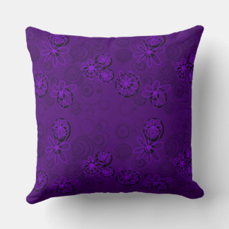 Almofada Mazipoodles Floral Bubbles - Púrpura Indigo