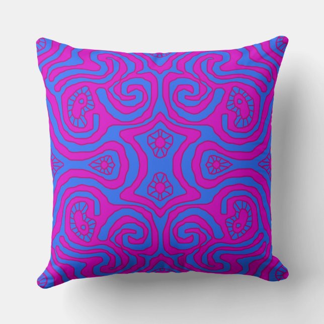 Almofada Mazipoodles Louco Maze - Magenta Azul (Verso)