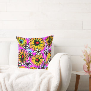 Almofada Mazipoodles Love Flowers - Rainbow Black
