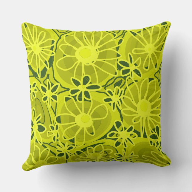 Almofada Mazipoodles Love Flowers - Verde limão (Verso)