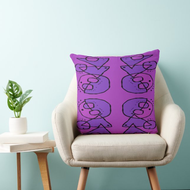 Almofada Mazipoodles No Quadro - Roxo Equilibrado (Cadeira)