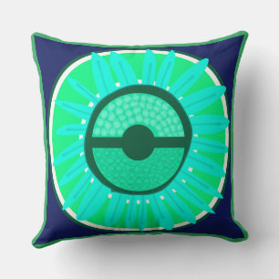 Almofada Mazipoodles Sunflower Sunshine: Verde Azul