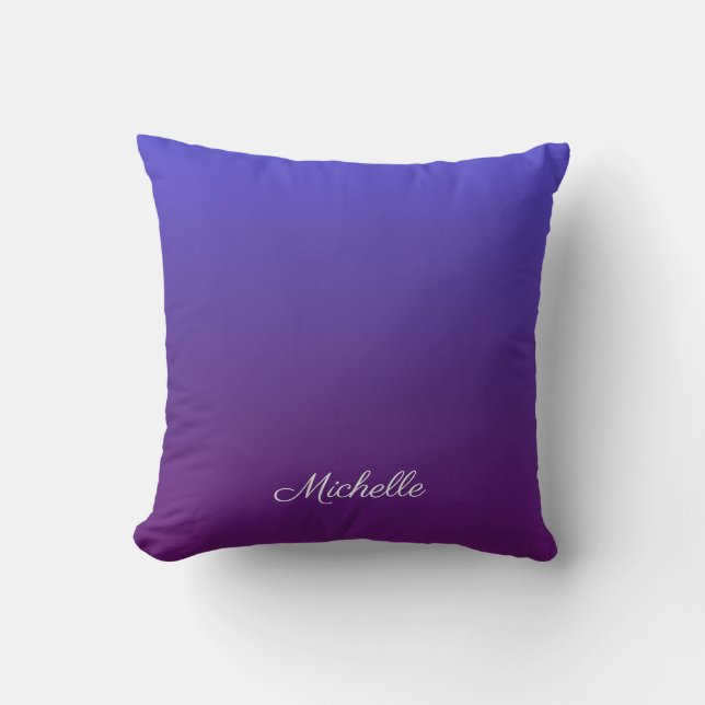 Almofada Mbre azul e roxa personalizada (Frente)