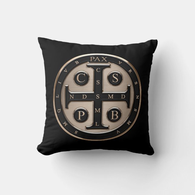 Almofada Medalha do St. Benedict (Frente)
