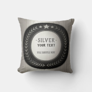 Almofada MEDALHA PERSONALIZADA DIY Prata ADICIONE SEU LOGOT
