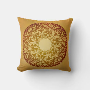 Almofada Medalhão de gradiente laranja