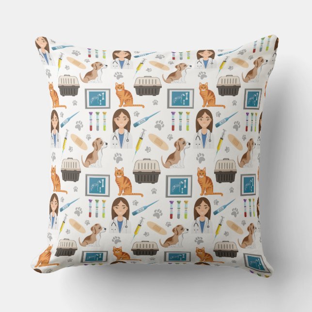 Almofada Medicina Veterinária Colorida Padrão Vet DVM (Frente)