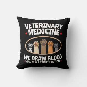Almofada Medicina Veterinária Nós Desenhar Sangue Engraçado