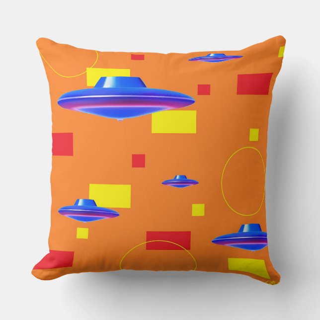 Almofada médio do século 21-moderno da patrulha UFO Ken Gag (Frente)