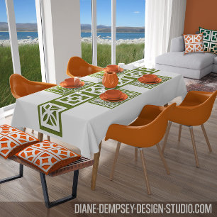 Almofada Médio do século Moderno Breeze Block Orange Traves