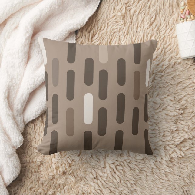 Almofada Médio Século Moderno Cápsula Castanha Sagrada Geom (Cobertor)