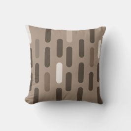 Almofada Médio Século Moderno Cápsula Castanha Sagrada Geom