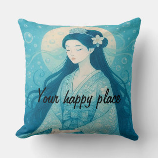 Almofada Meditação Zen estética personalizada minimalista