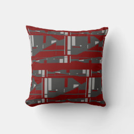 Almofada Mediterranean Gray Charcoal Burgundy Large Mosaics