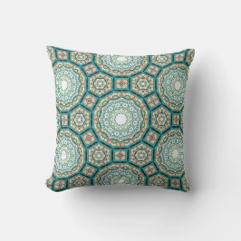 Almofada Mediterranean Teal Tile Pattern