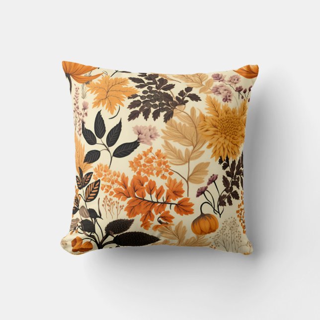 Almofada Medley Floral do ouro Autumn (Frente)