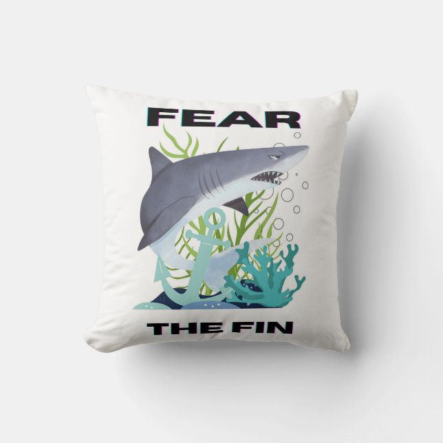 Almofada medo do tubarão-barbatana (Frente)