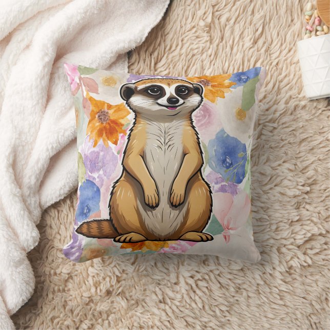Almofada Meerkat Floral (Cobertor)