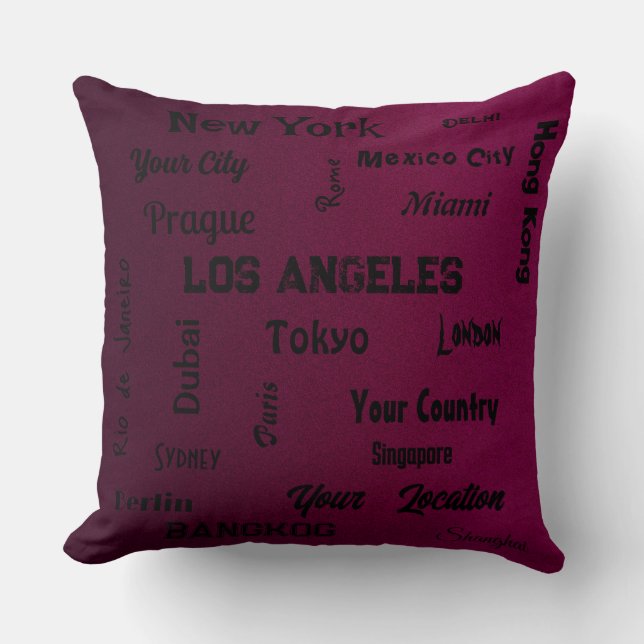 Almofada mega cidades do mundo que jogam pi (Frente)