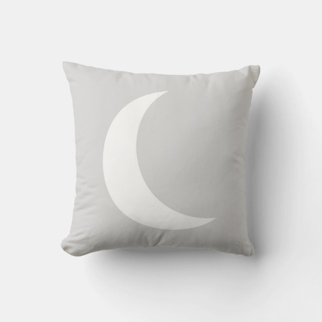 Almofada Meia Lua Branco e Cinza (Frente)