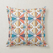 Meia Lua em Coral e Teal