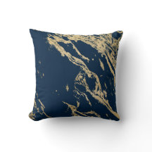 Meia-noite Dourada Marble Cushion