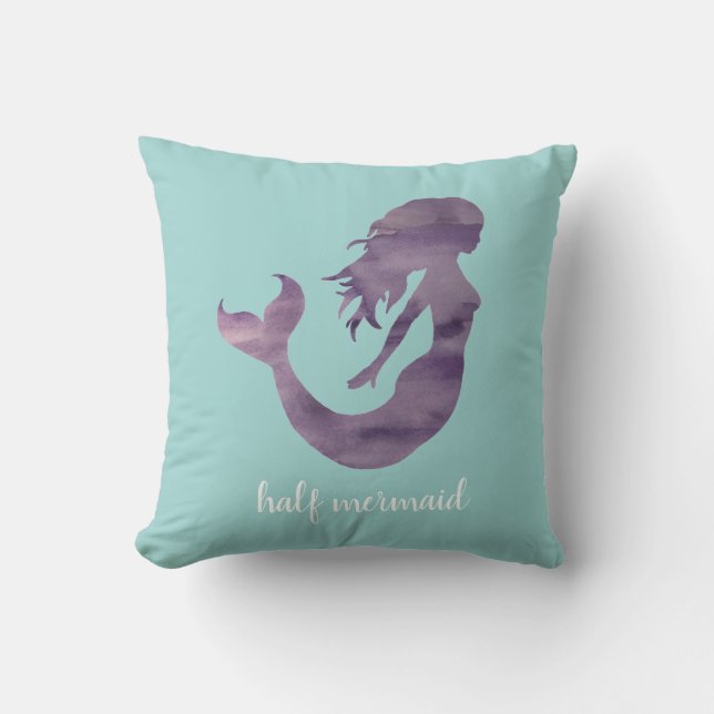 Almofada Meia Travesseiro decorativo Mermaid Ocean Girl (Frente)