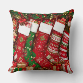 Almofada Meias de Natal vibrantes