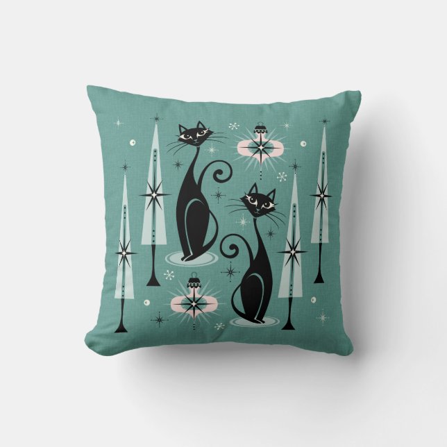 Almofada meio século Atômico Natal ©studioxtine (Frente)