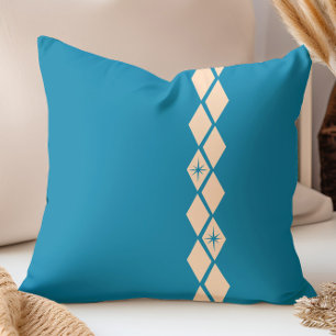 Almofada Meio século de Ouros Retro Azul Moderno, Pêssego