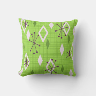 Almofada Meio século Diamantes Starbursts Chartreuse
