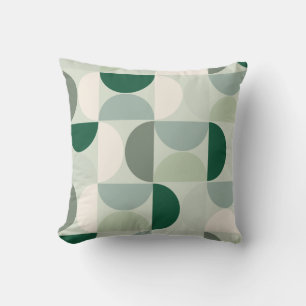 Almofada Meio século moderno Abstrato de padrão verde