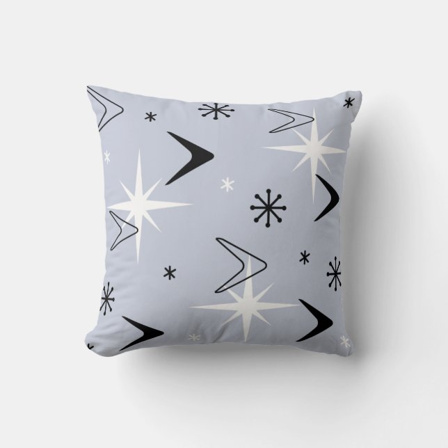 Almofada Meio século Moderno Boomerangs Silver Blue (Frente)
