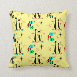 Almofada meio século Moderno da Era Atômica do Cat e Starbu